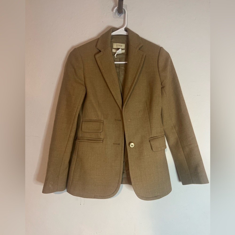 Tan blazer j crew